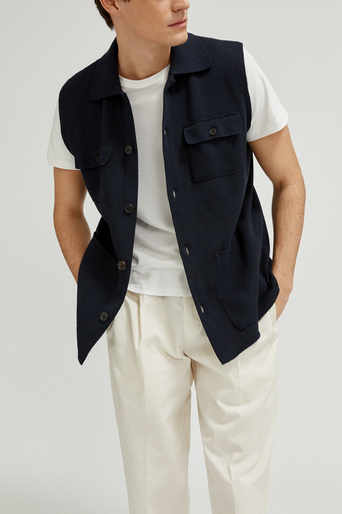 The Organic Cotton Vest - Imperfect Version | Blue Navy