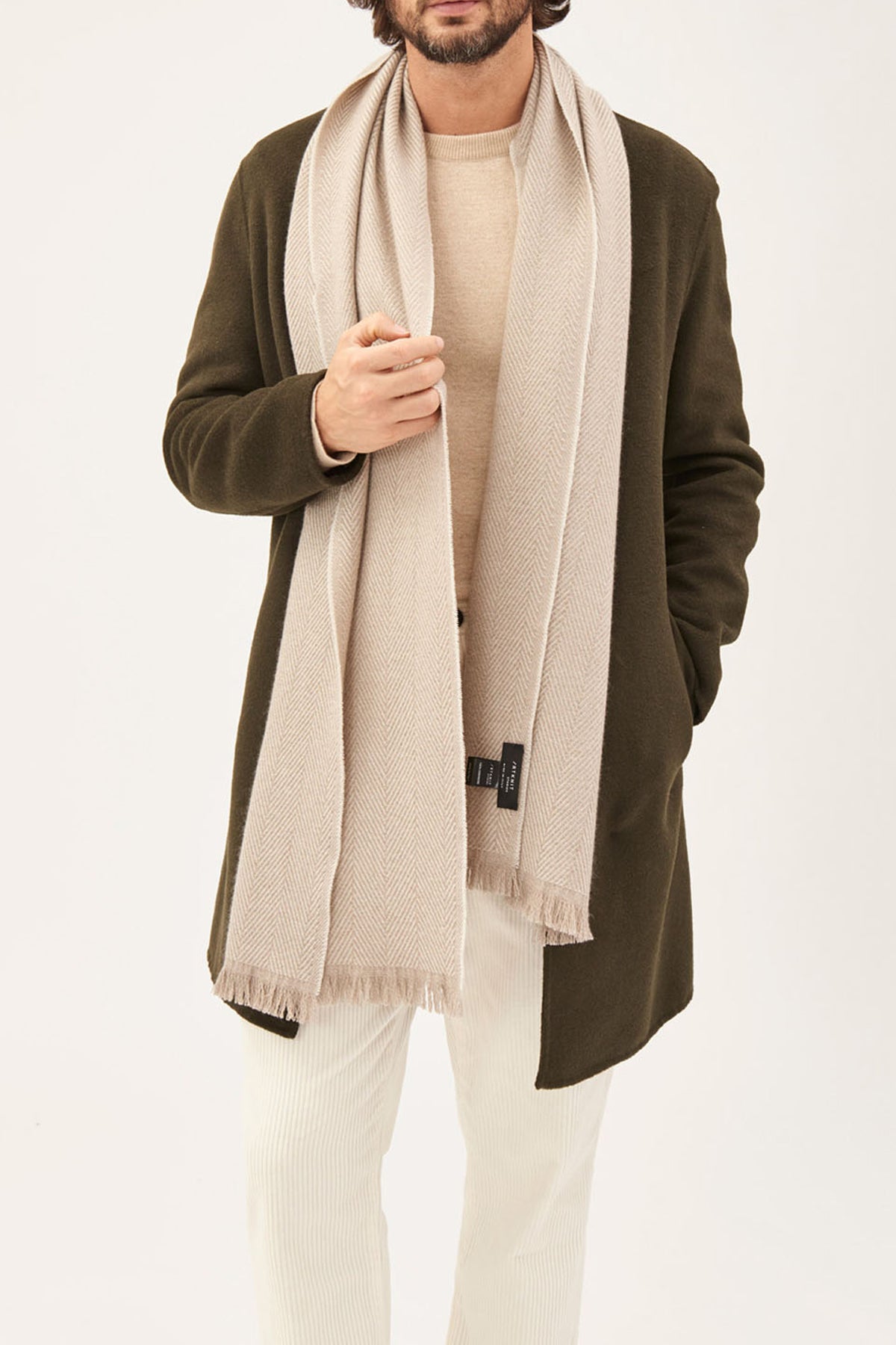 Light Brown | The Cashmere Twill Scarf – Imperfect Version