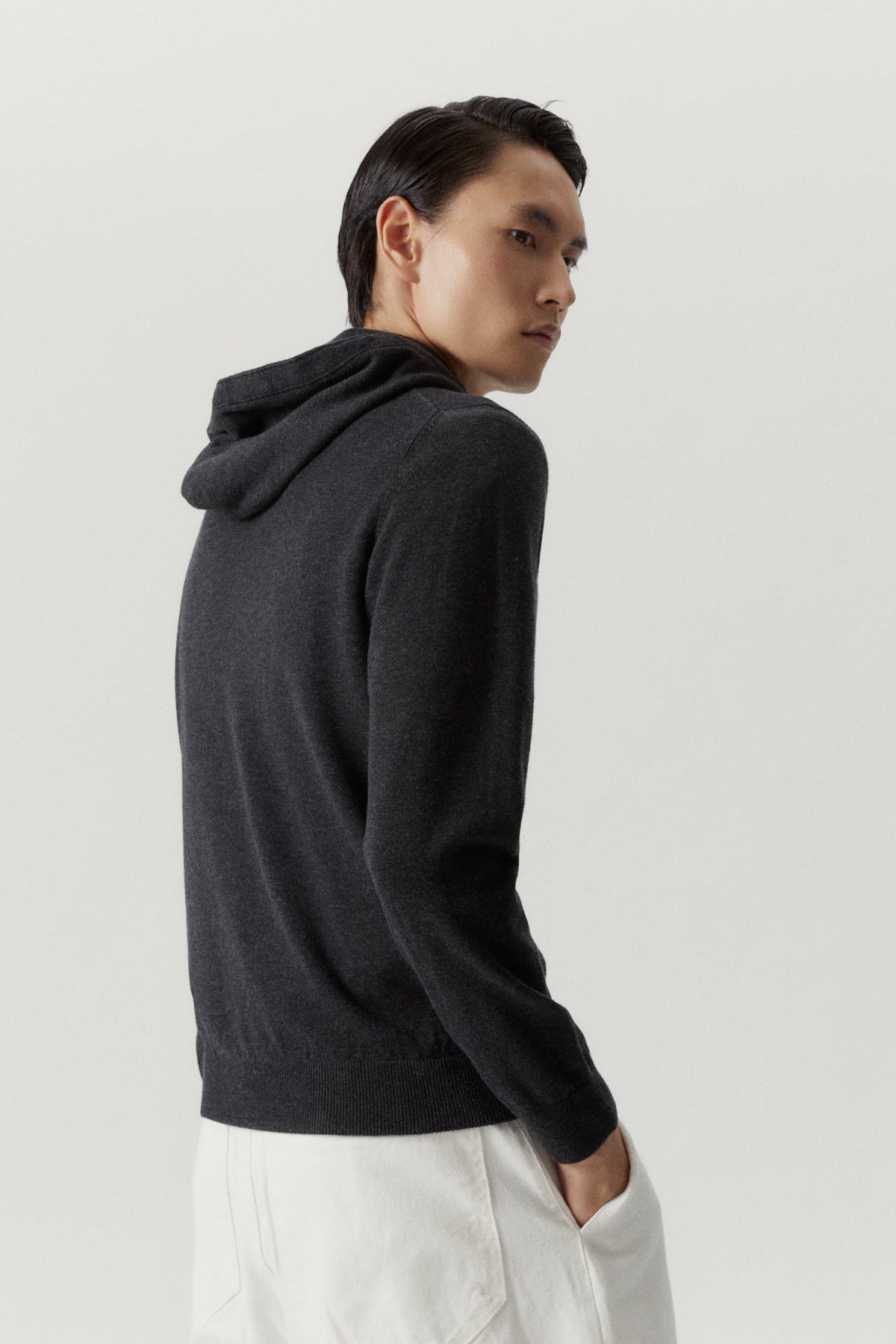 the ultrasoft hoodie anthracite melange