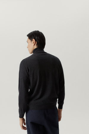 Anthracite Melange | The Ultrasoft Roll-neck Sweater