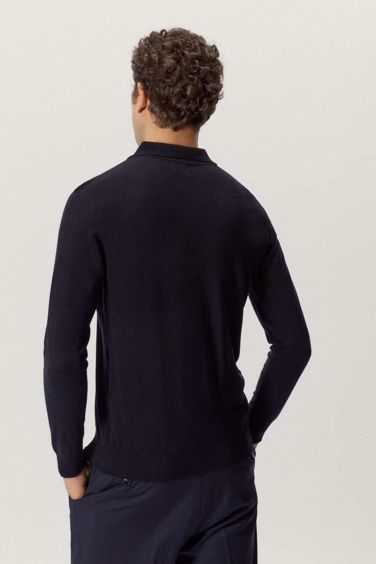 the ultrasoft wool polo midnight blue