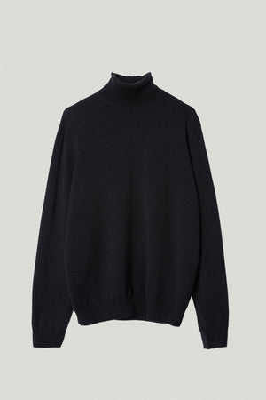 Midnight Blue | The Ultrasoft Wool Relaxed Roll-Neck