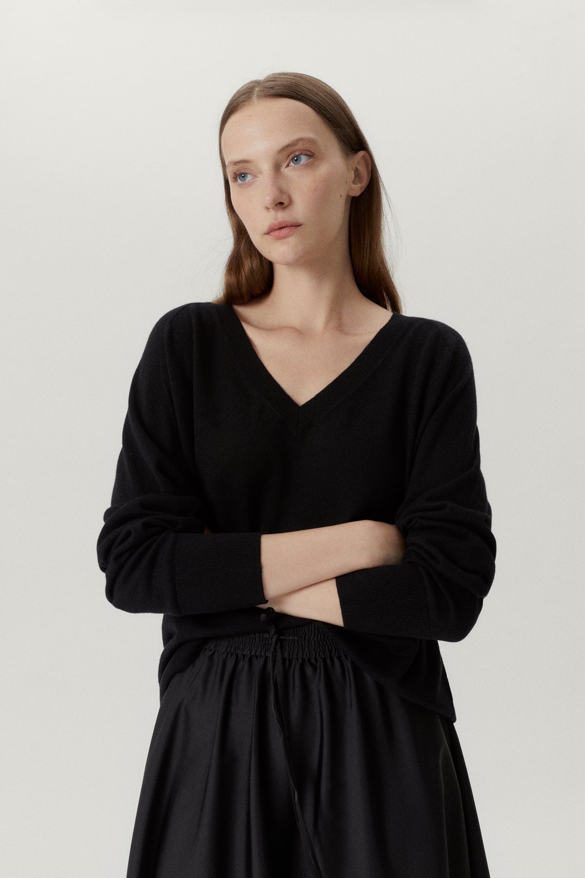 The Ultrasoft Wool Relaxed V-neck