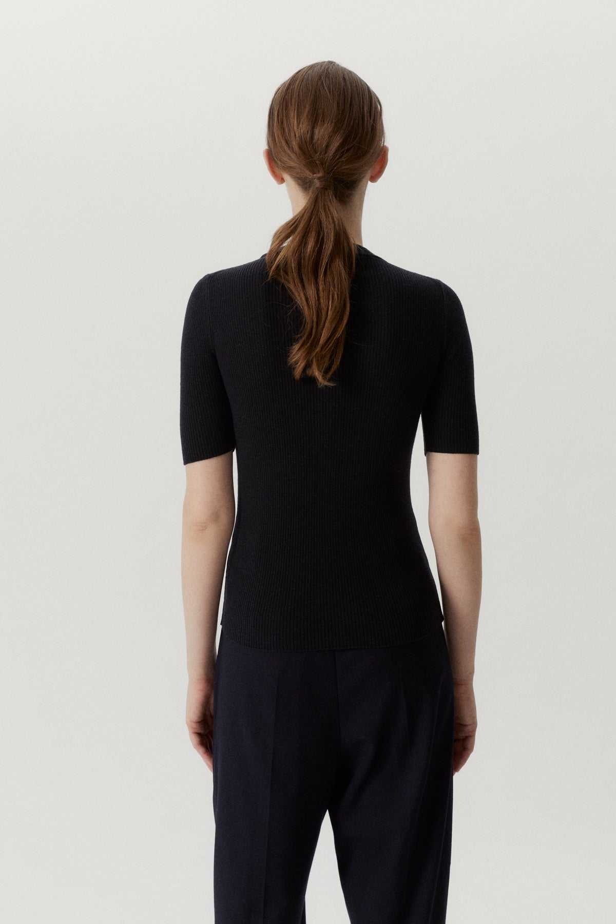 Midnight Blue | The Ultrasoft Wool Ribbed T-Shirt