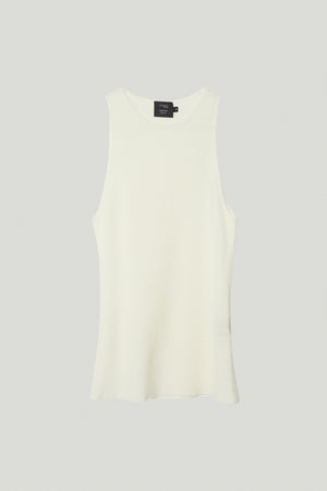 Natural White | The Ultrasoft Wool Ribbed tank top