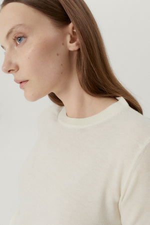 Natural White | The Ultrasoft Wool Round-Neck