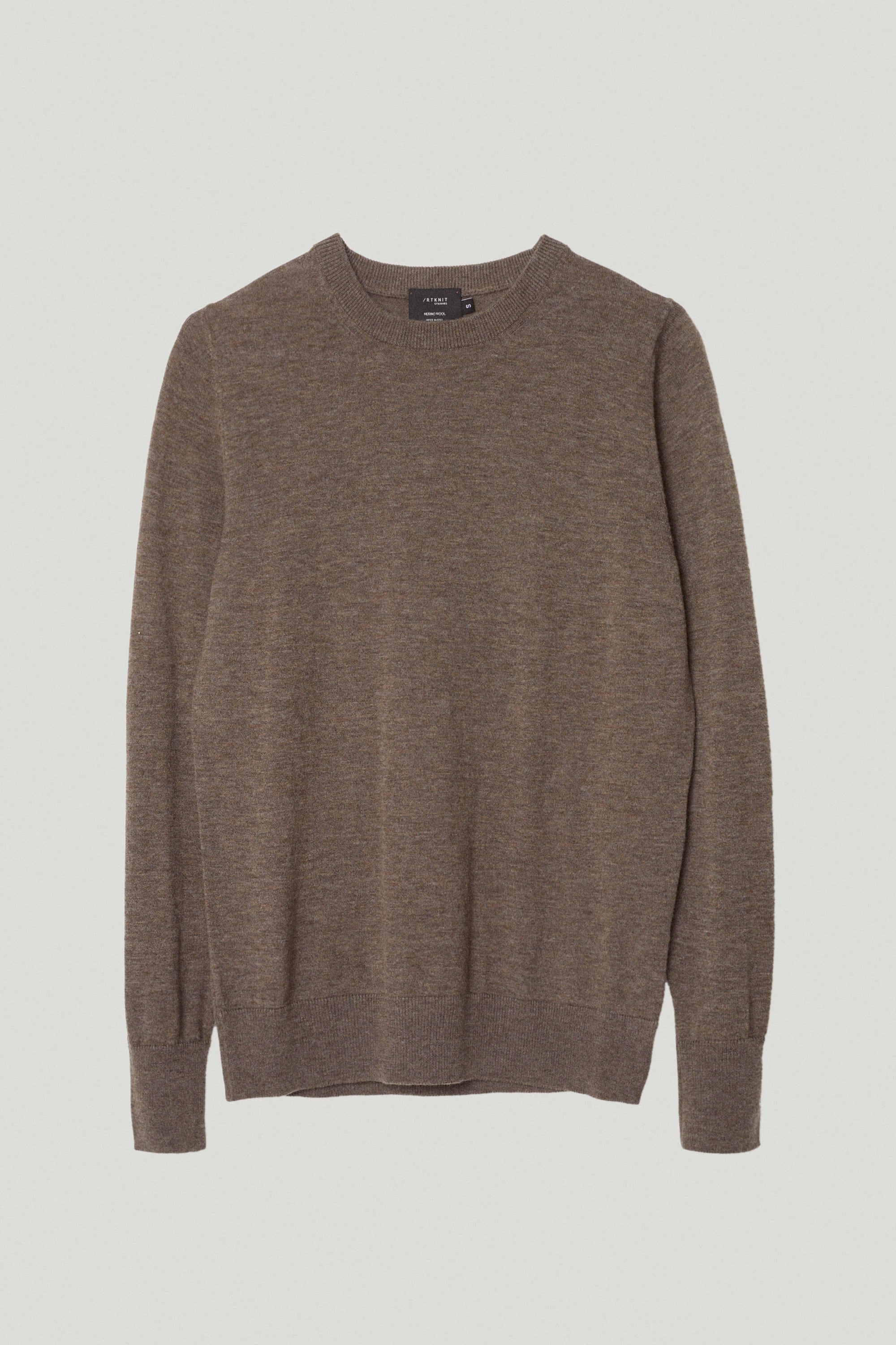 the ultrasoft wool round neck 2 brown melange