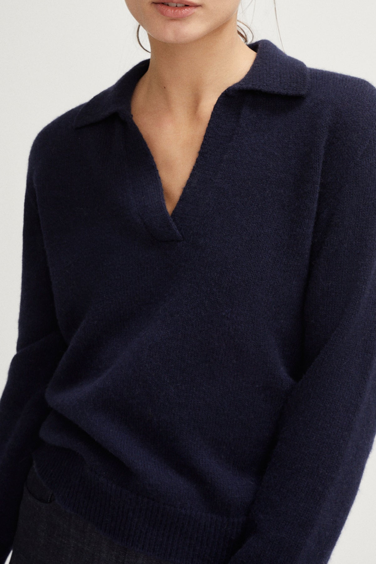 The Upcycled Cashmere Polo - Imperfect Version | Blue Navy