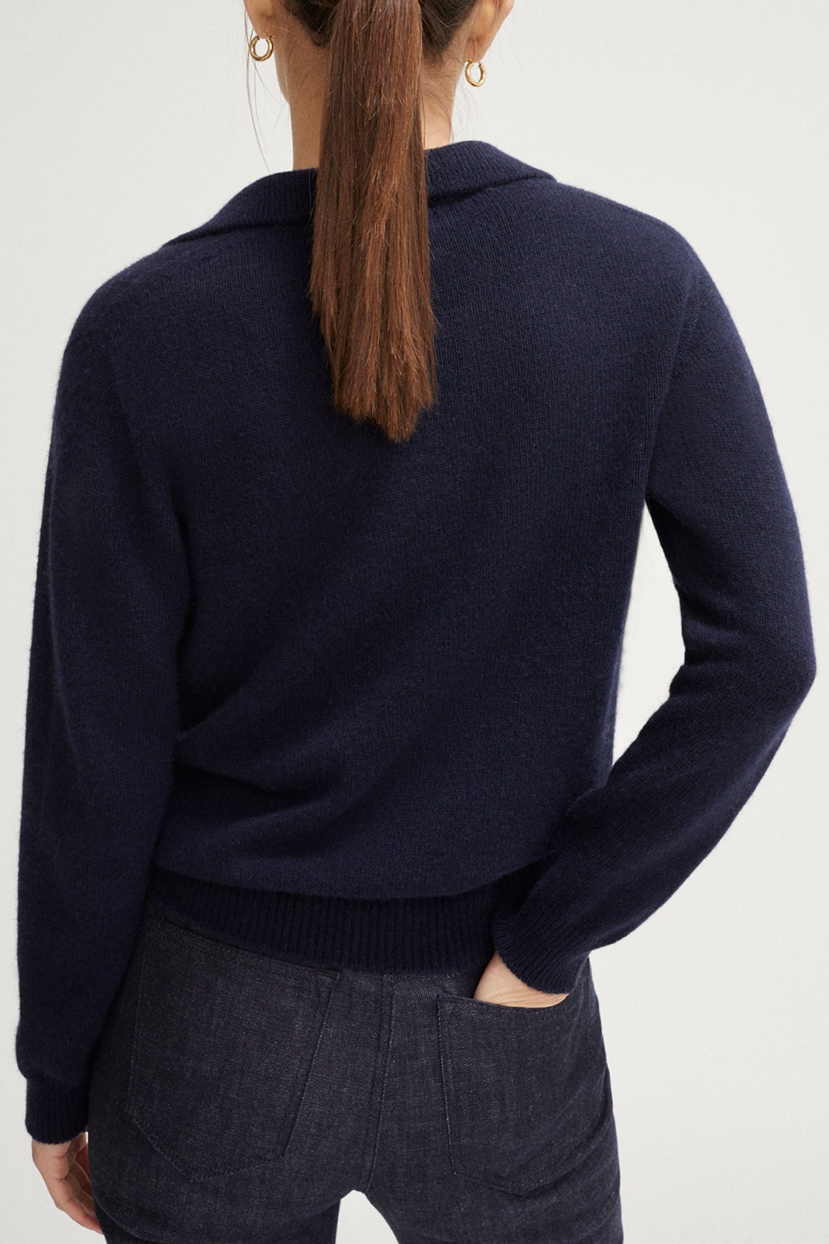 The Upcycled Cashmere Polo - Imperfect Version | Blue Navy