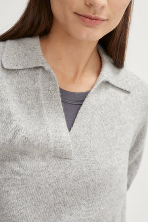 Light Grey | The Upcycled Cashmere Polo – Imperfect Version