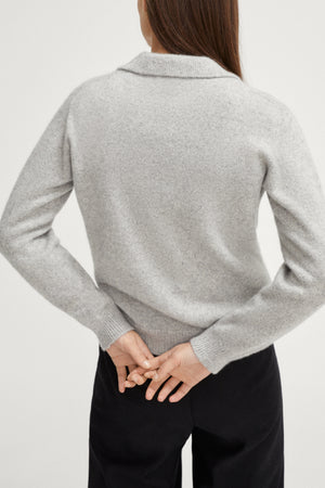 Light Grey | The Upcycled Cashmere Polo – Imperfect Version