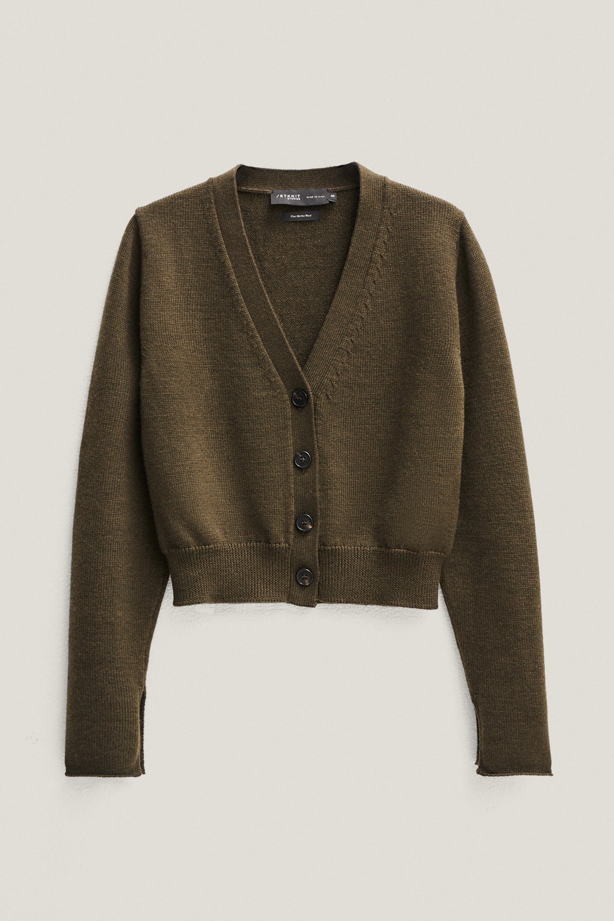 Military Green | The Merino Wool Crop Cardigan