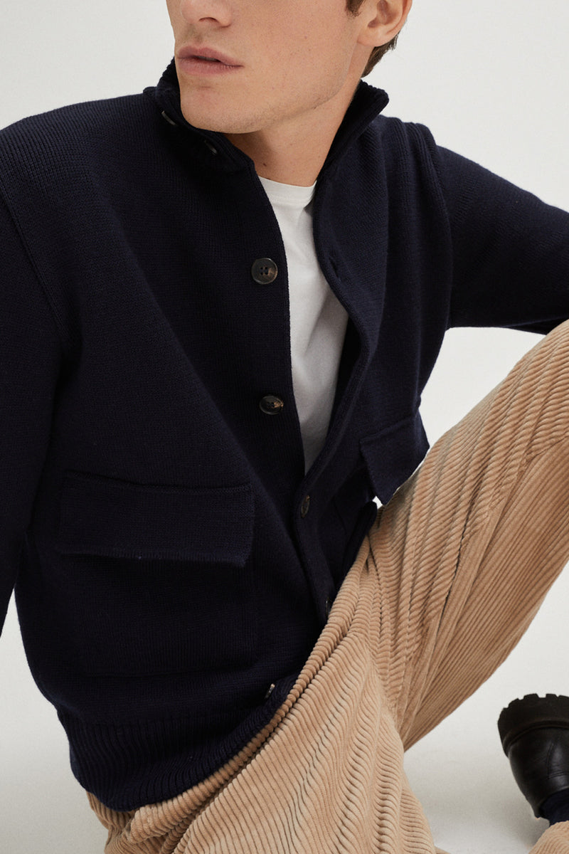 Oxford Blue | The Merino Wool Patch Pocket Jacket – Imperfect Version