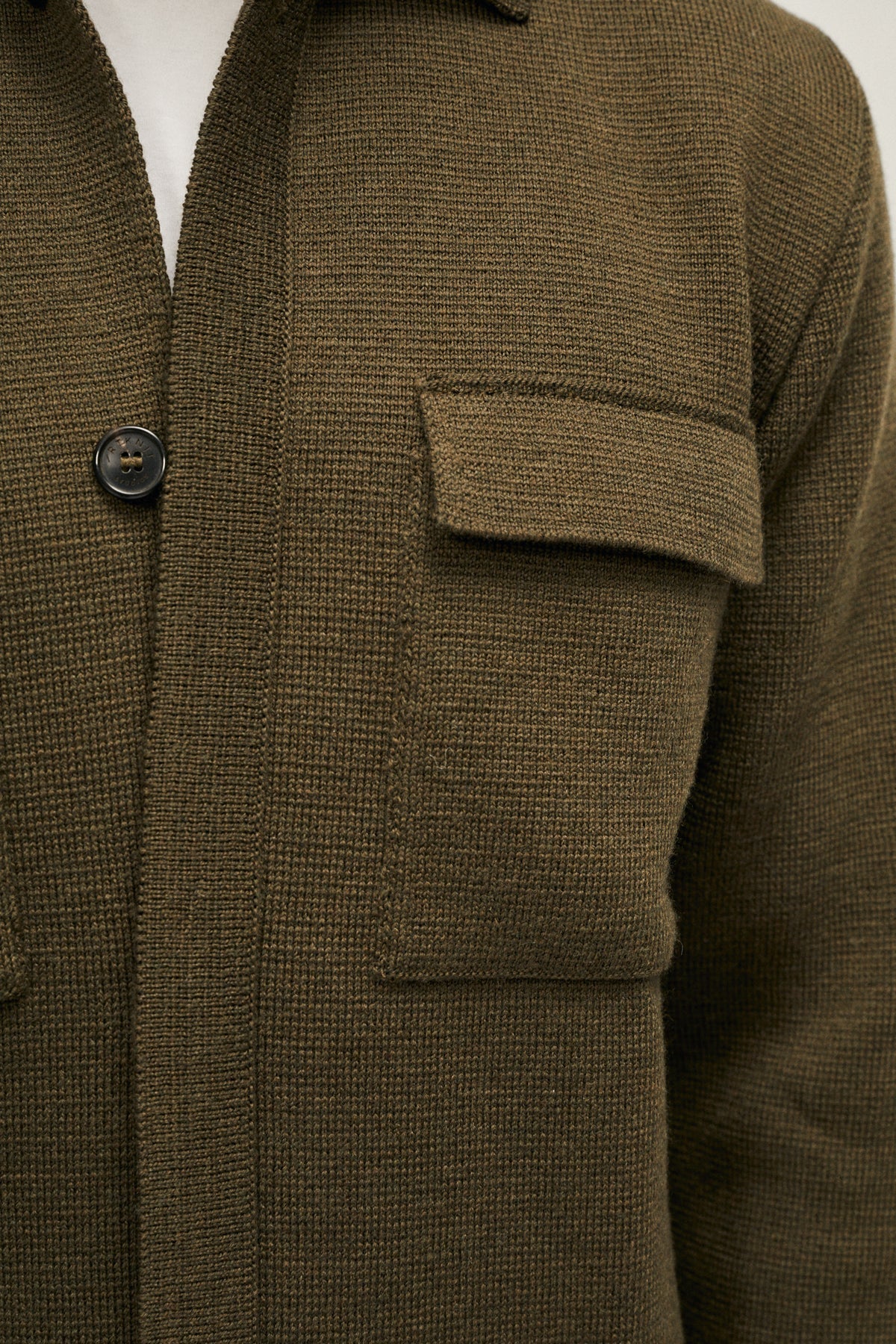 the wool overshirt jacket military green