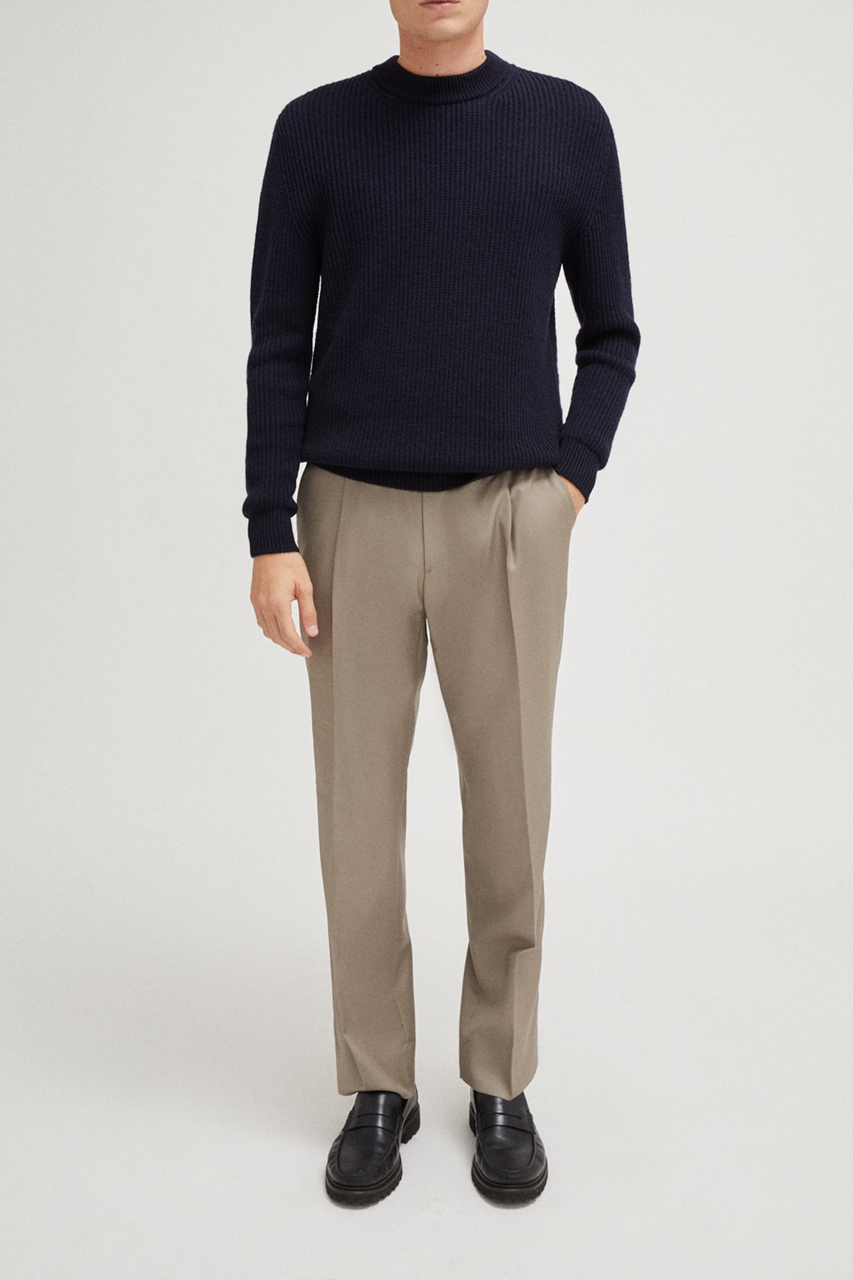 the merino wool perkins sweater imperfect version oxford blue