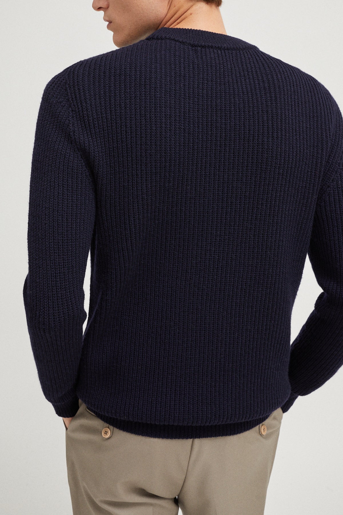 the merino perkins sweater imperfect version blue navy