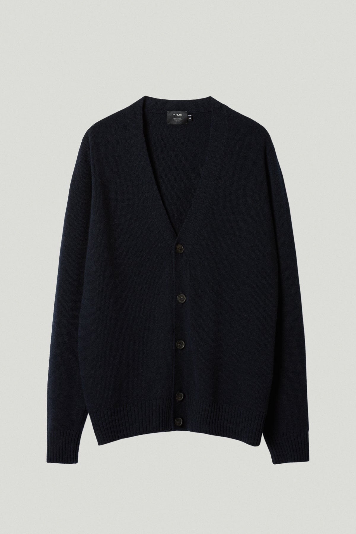 the woolen cardigan blue navy