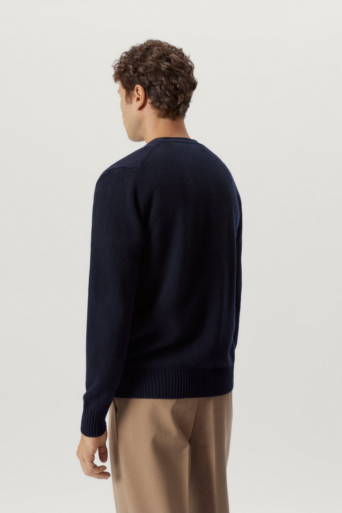 the woolen cardigan blue navy