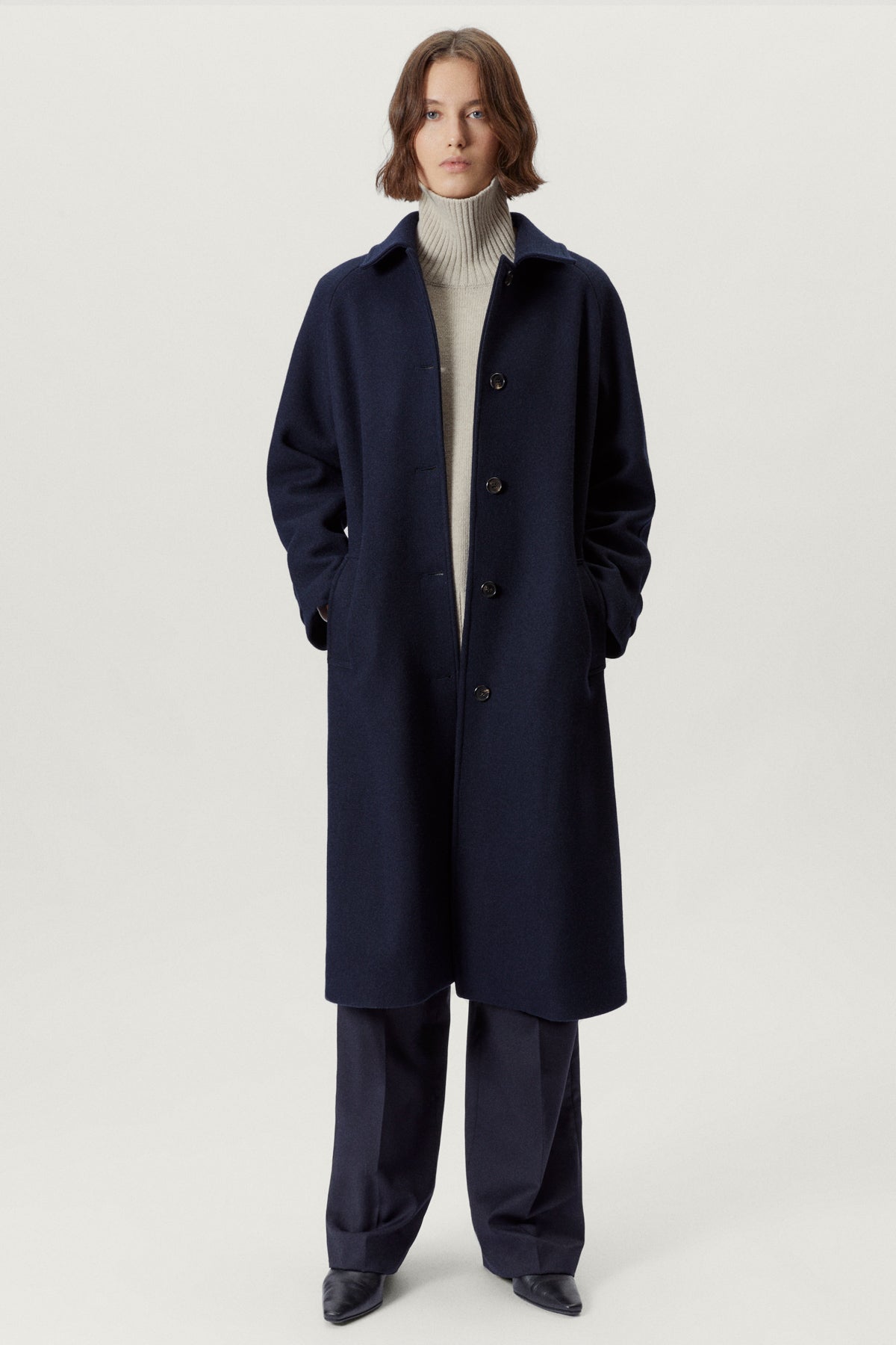 the woolen coat blue navy