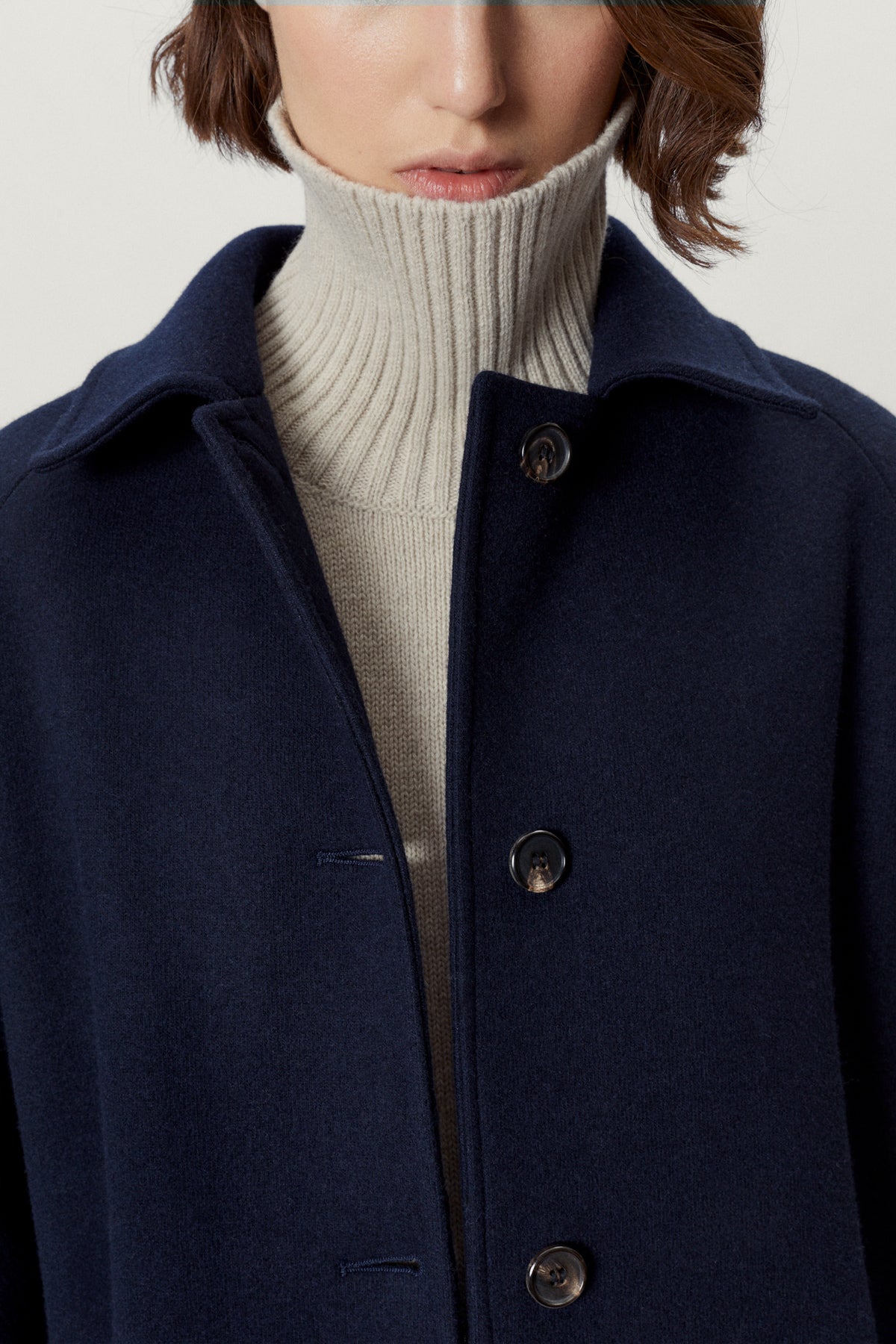 the woolen coat blue navy