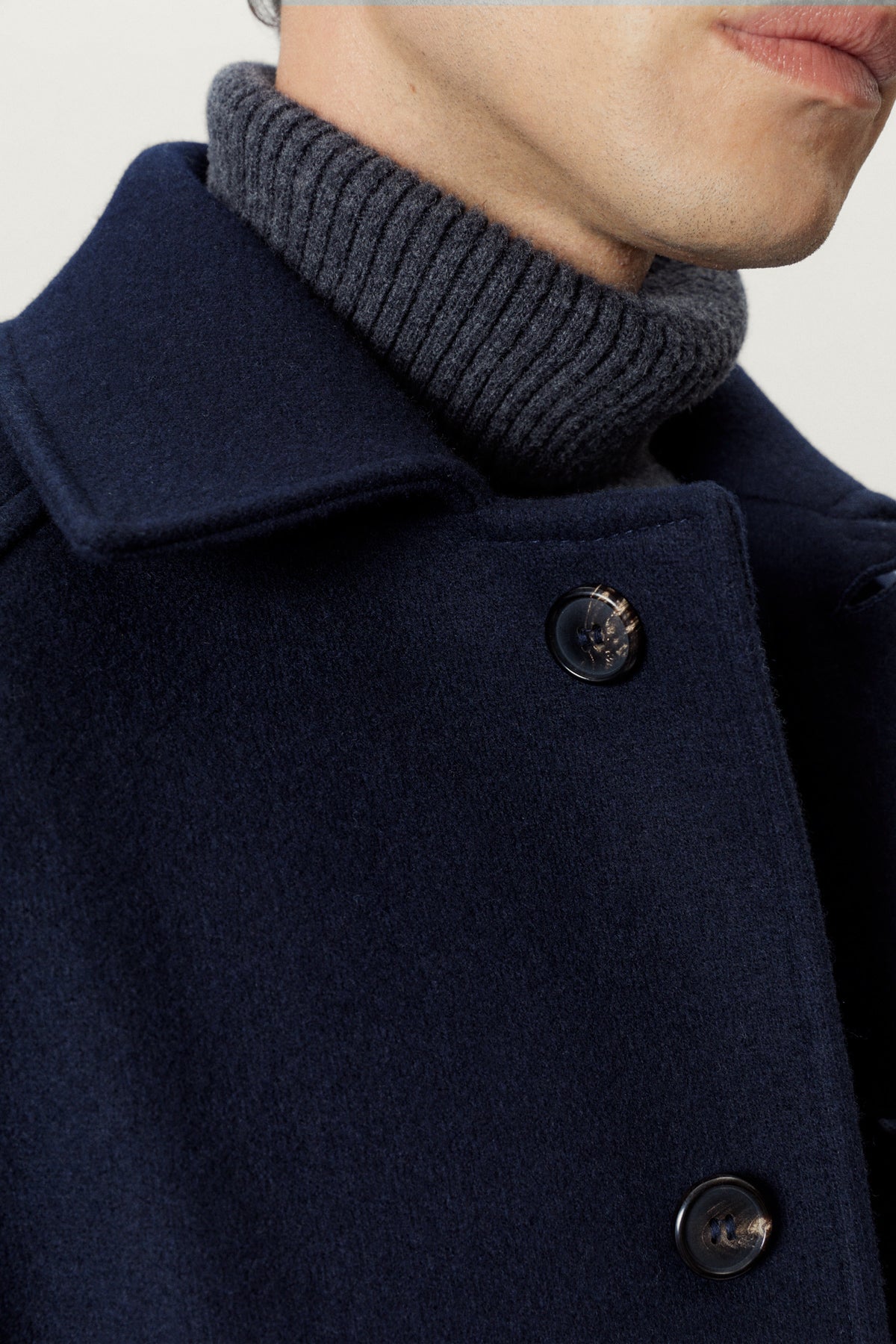 the woolen coat blue navy