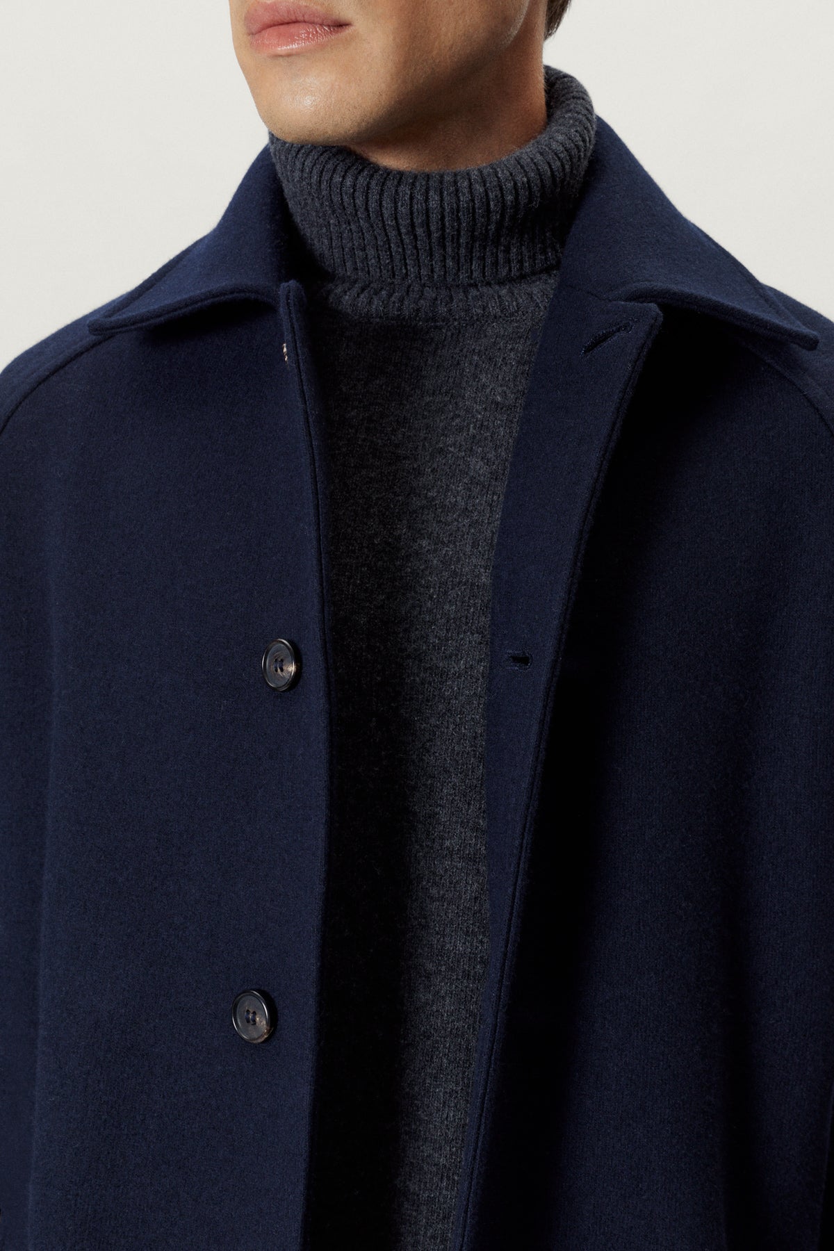 the woolen coat blue navy