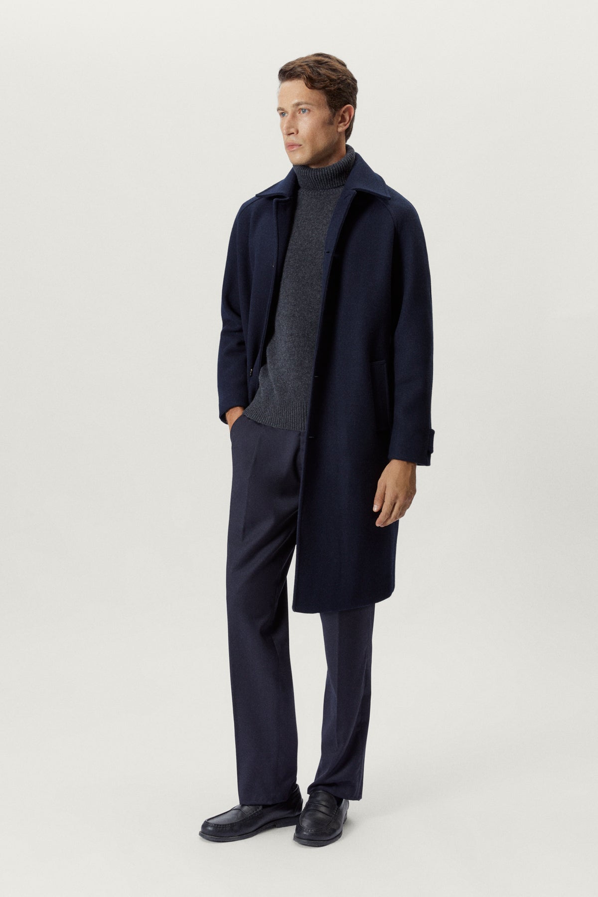 the woolen coat blue navy