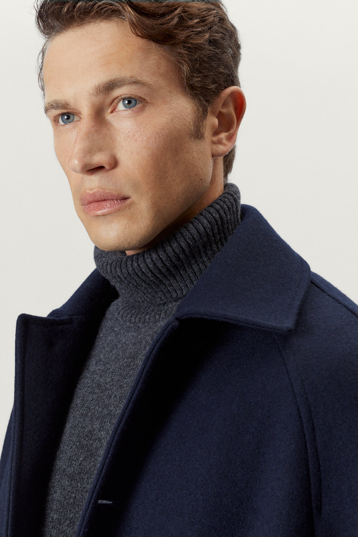 the woolen coat blue navy