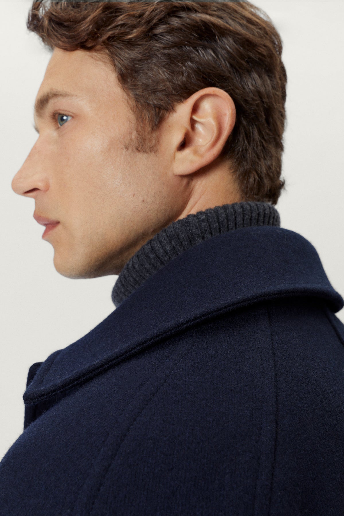 the woolen coat blue navy