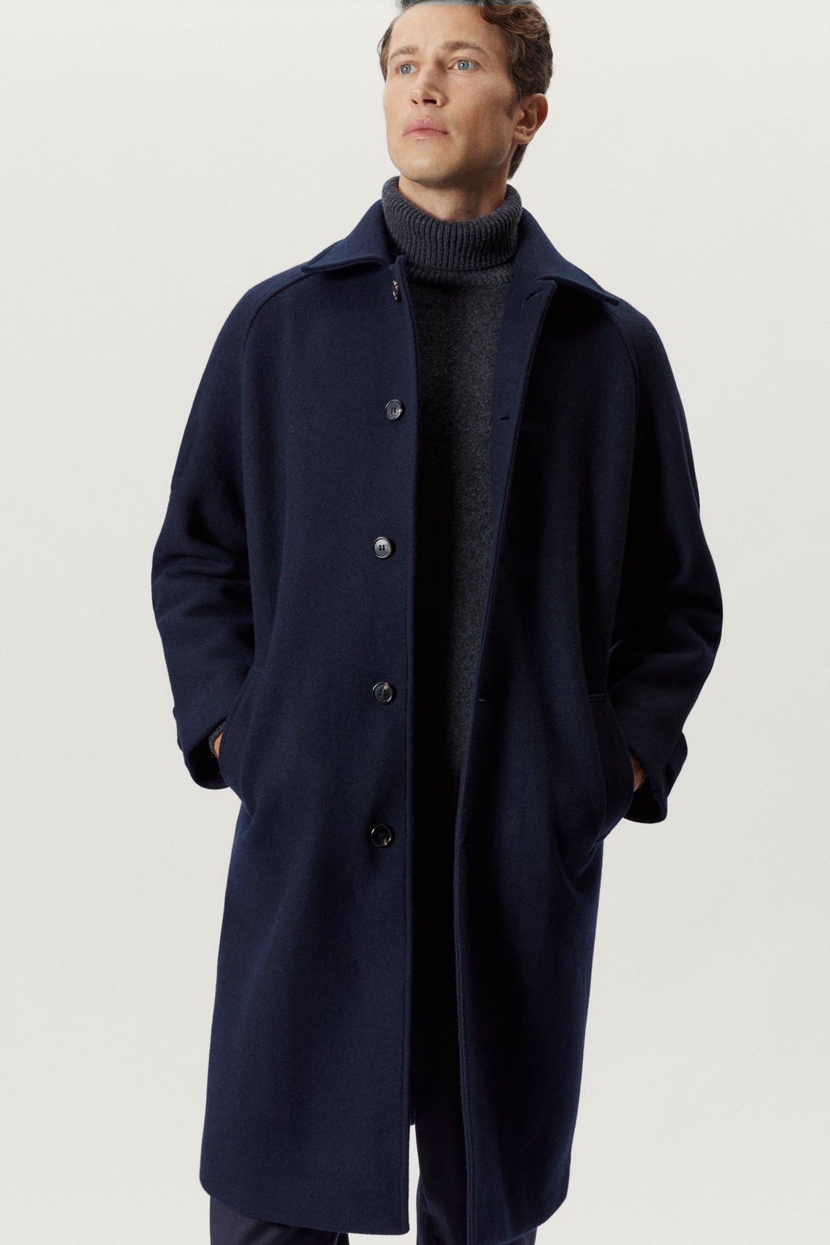 the woolen coat blue navy