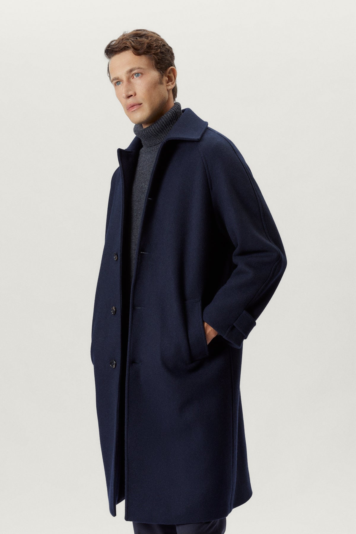 the woolen coat blue navy