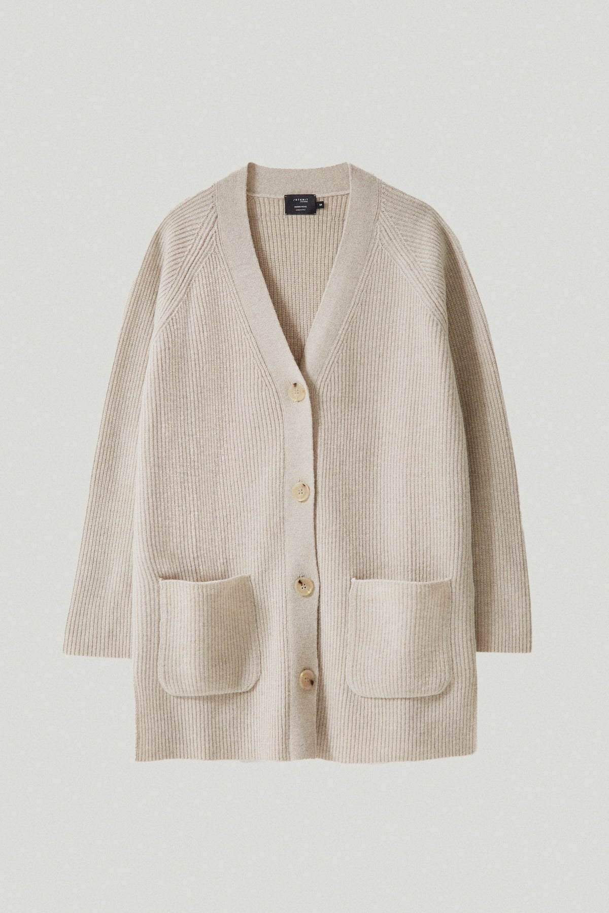 the woolen oversize cardigan ecru