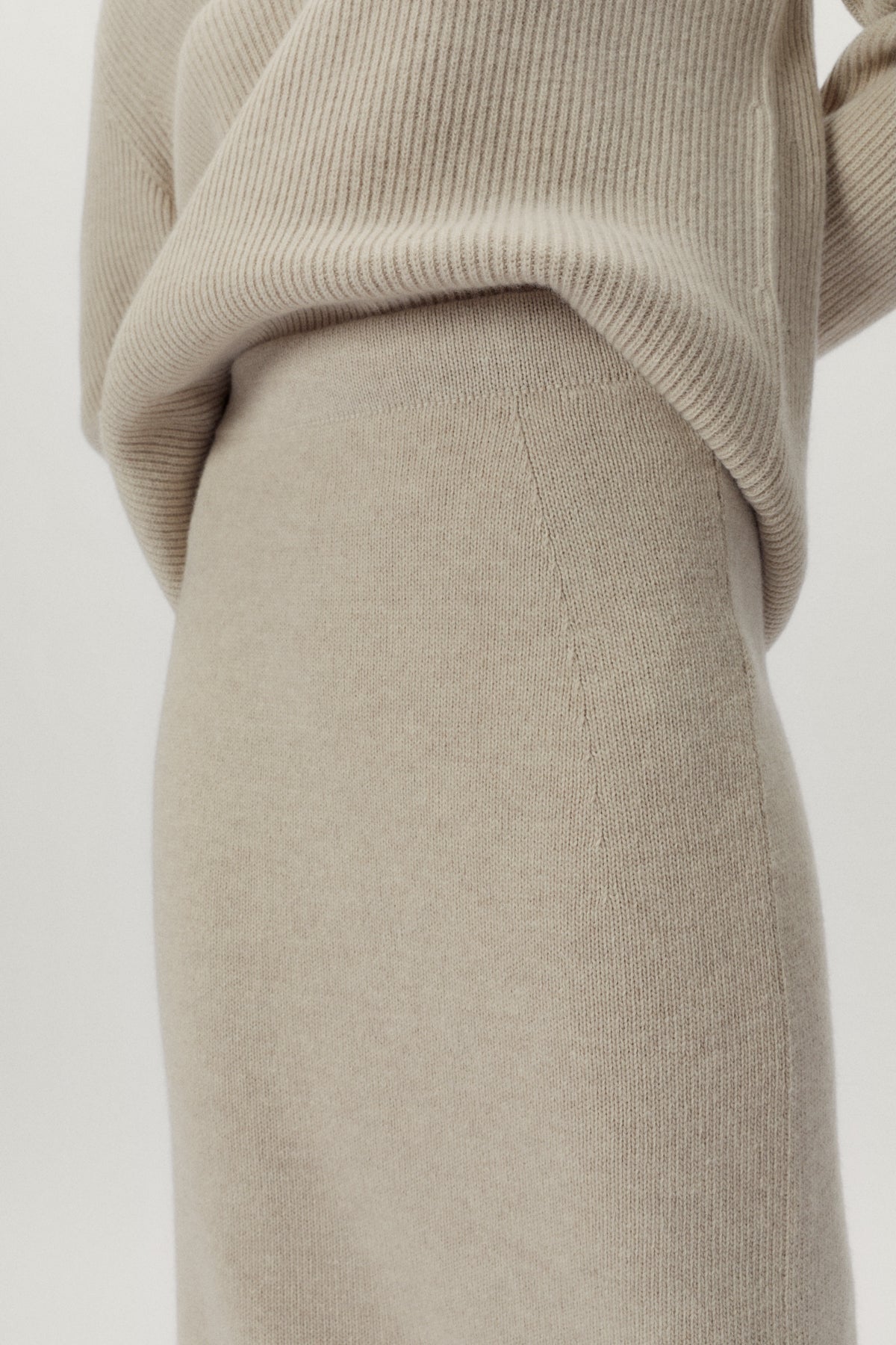 Ecru | The Woolen Pencil Skirt