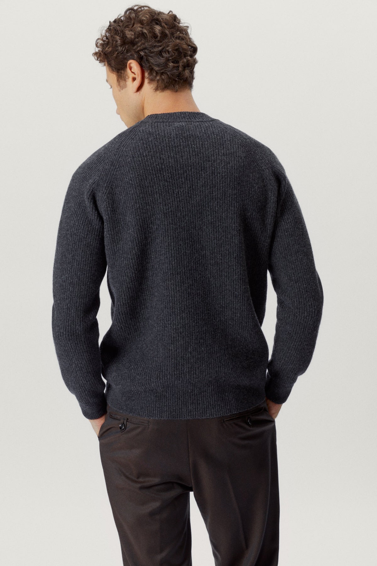 the woolen perkins sweater ash grey