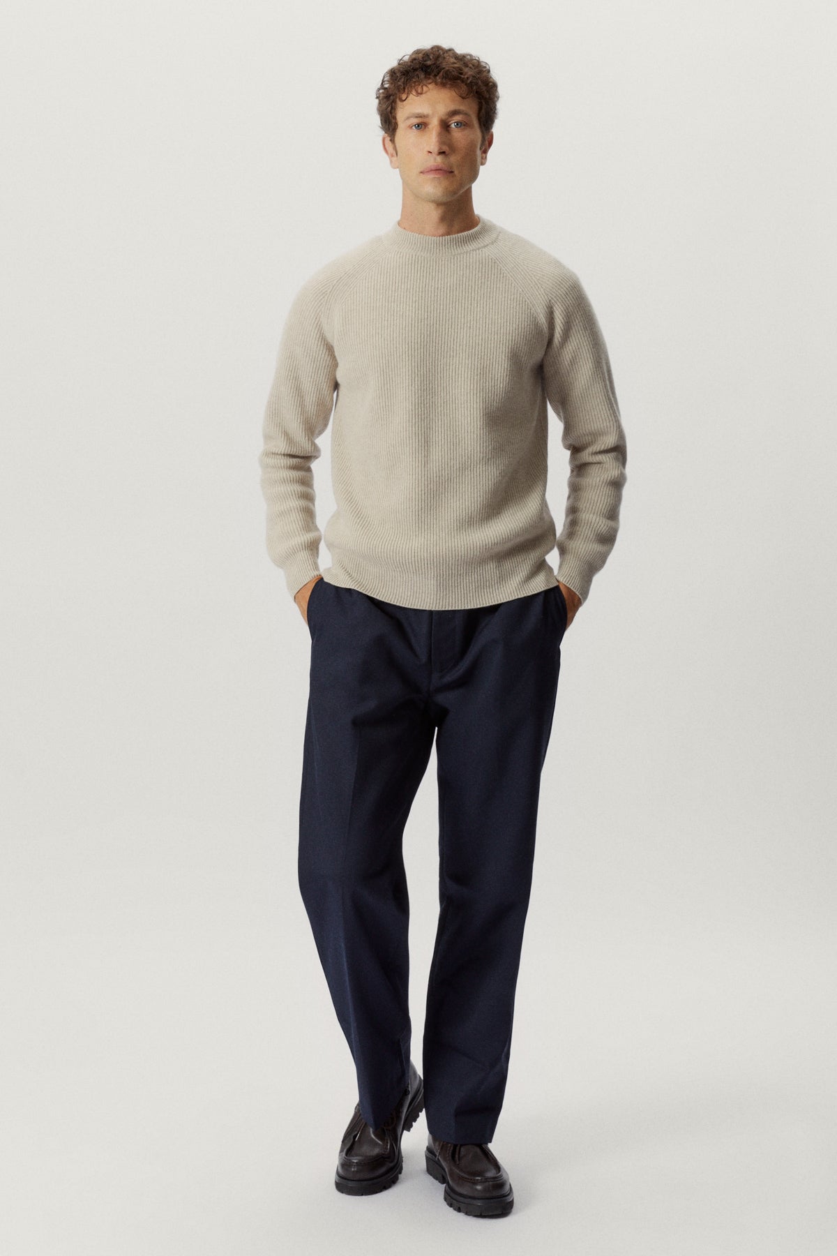 the woolen perkins sweater ecru