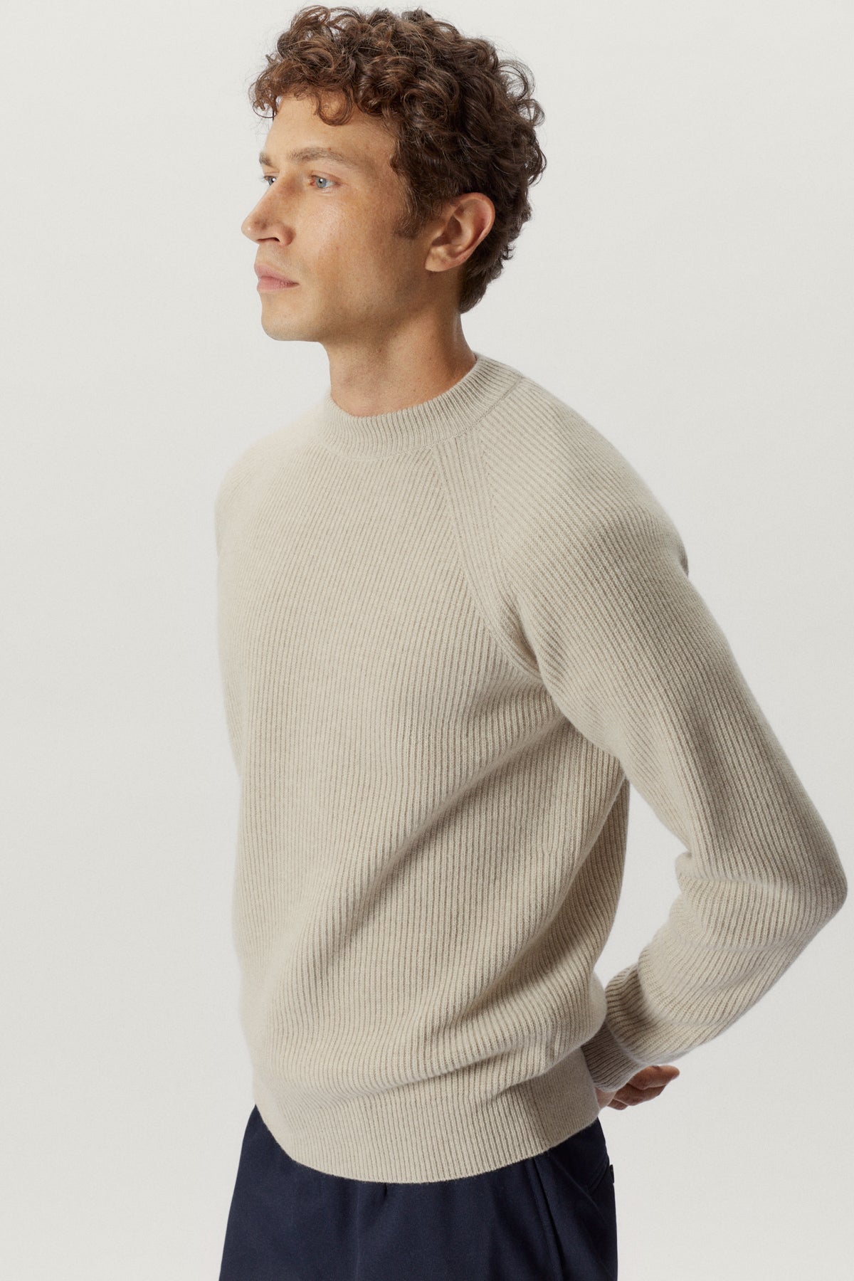 the woolen perkins sweater ecru