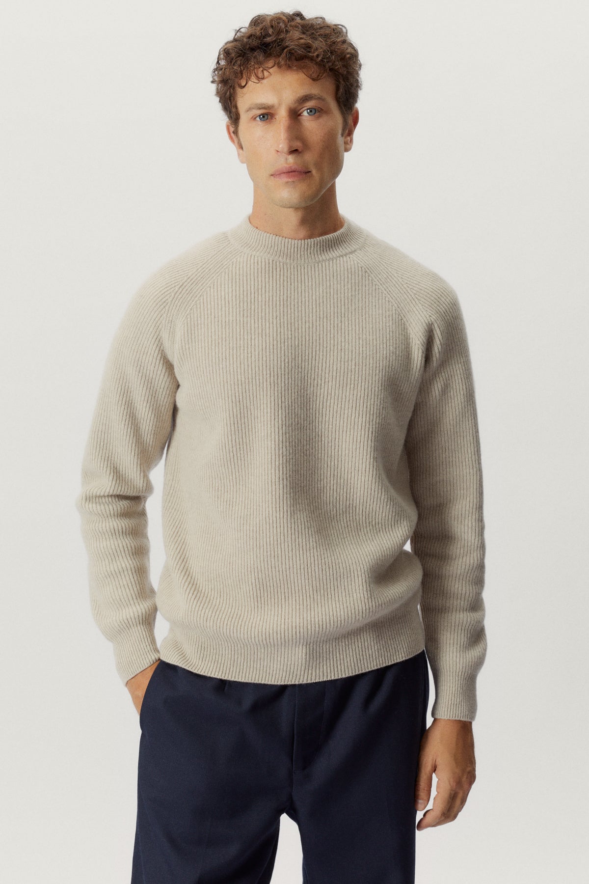 the woolen perkins sweater ecru