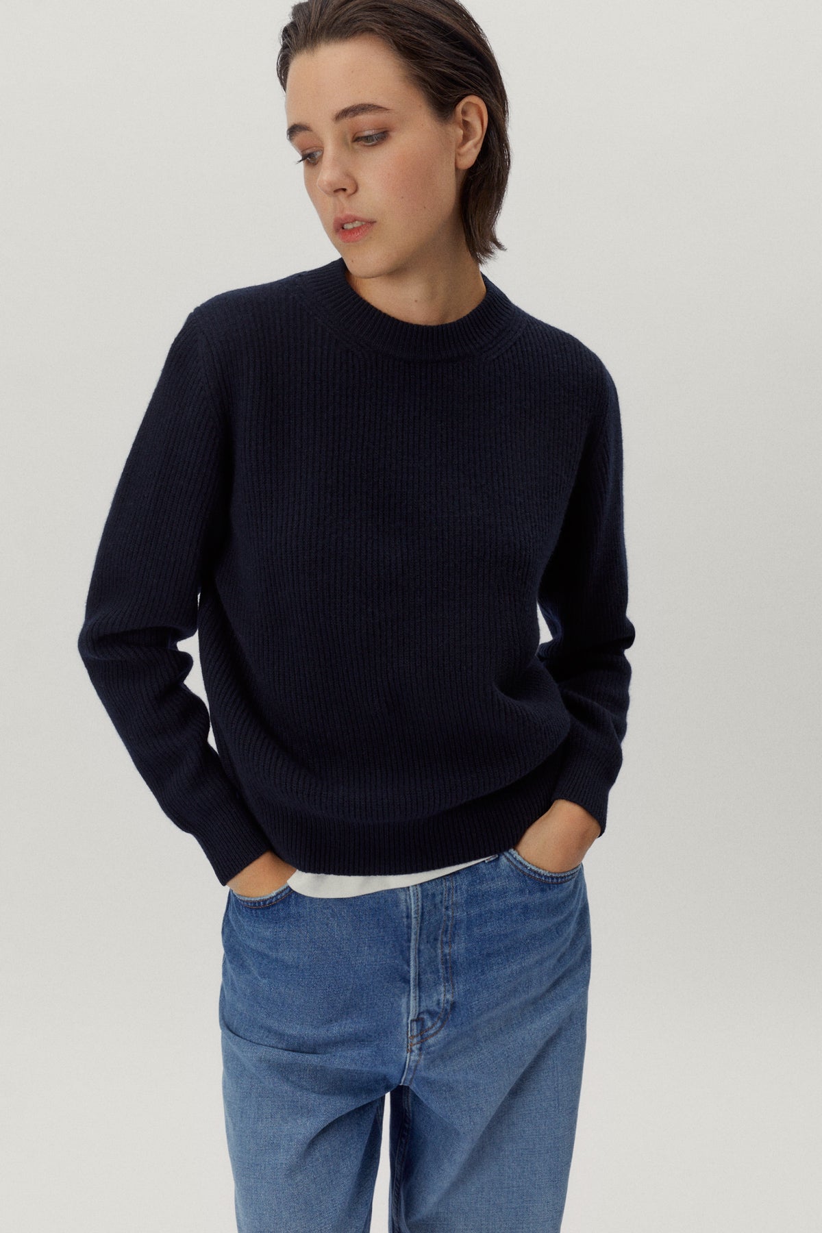 the woolen perkins sweater 2 blue navy