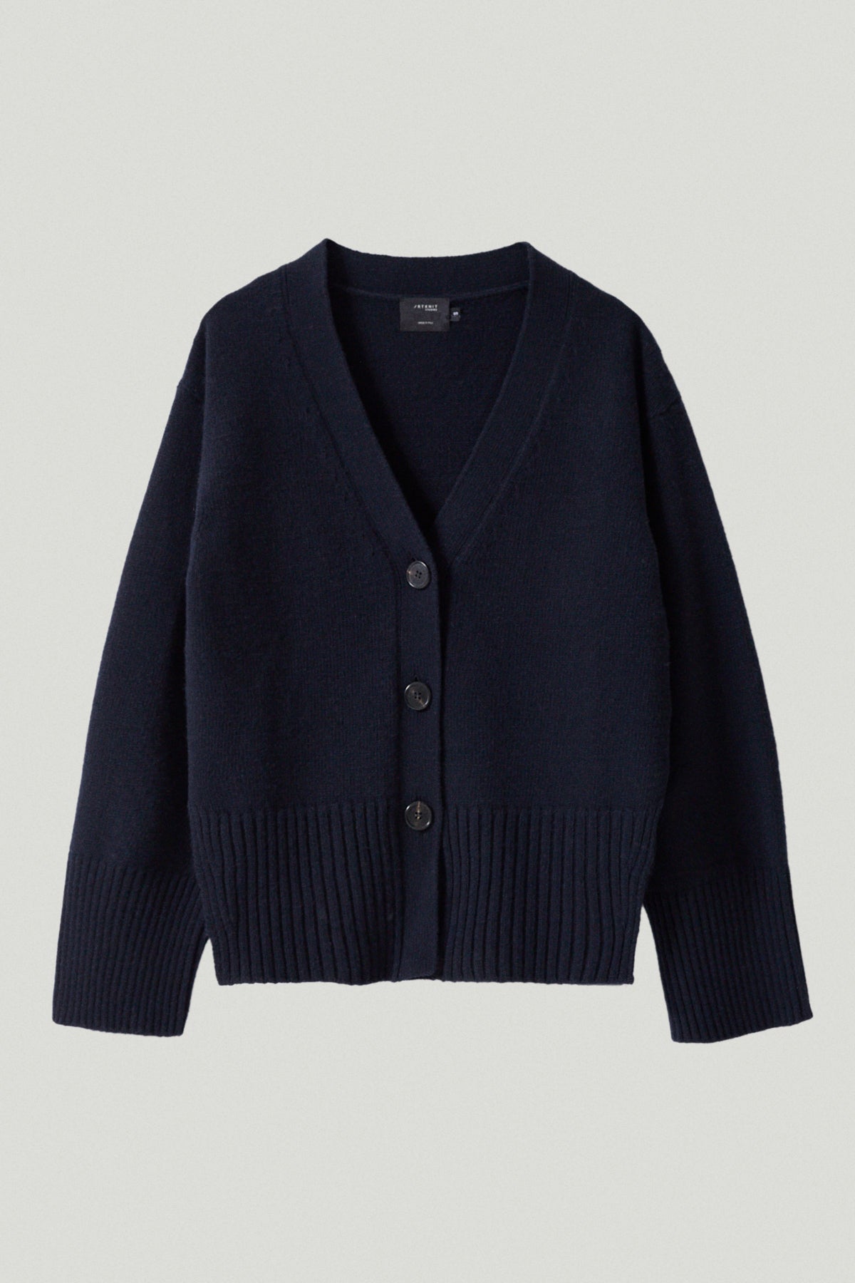 the woolen relaxed cardigan blue navy