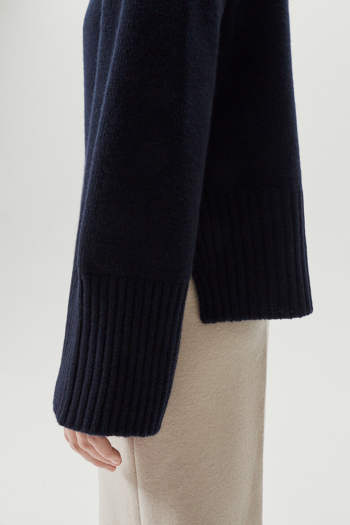 the woolen relaxed cardigan blue navy