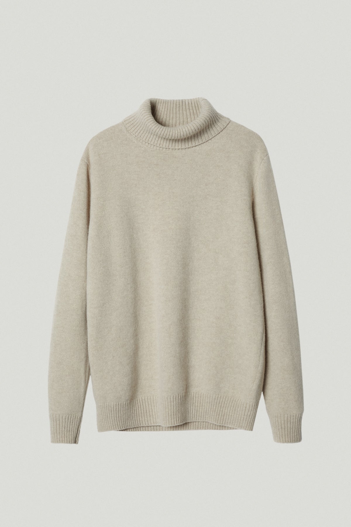 the woolen roll neck ecru