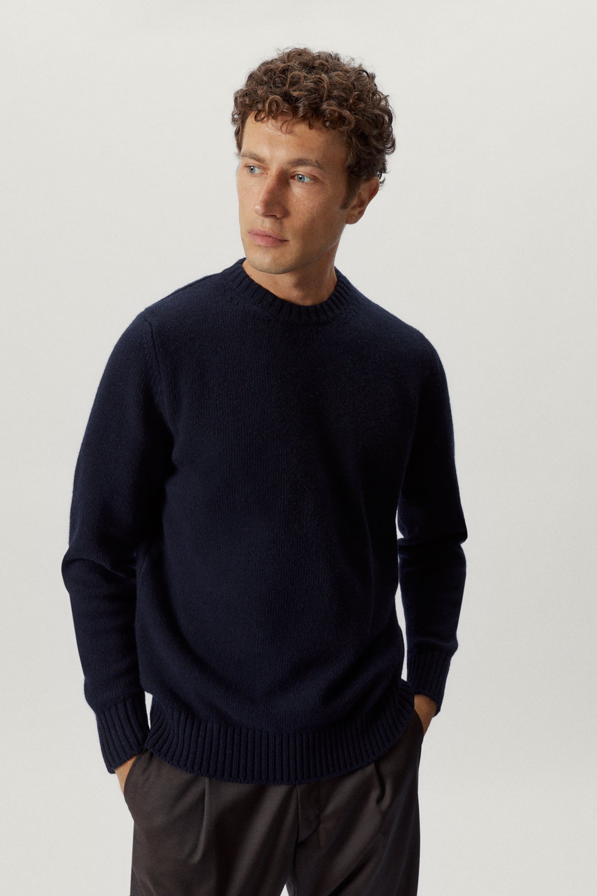 the woolen sweater blue navy