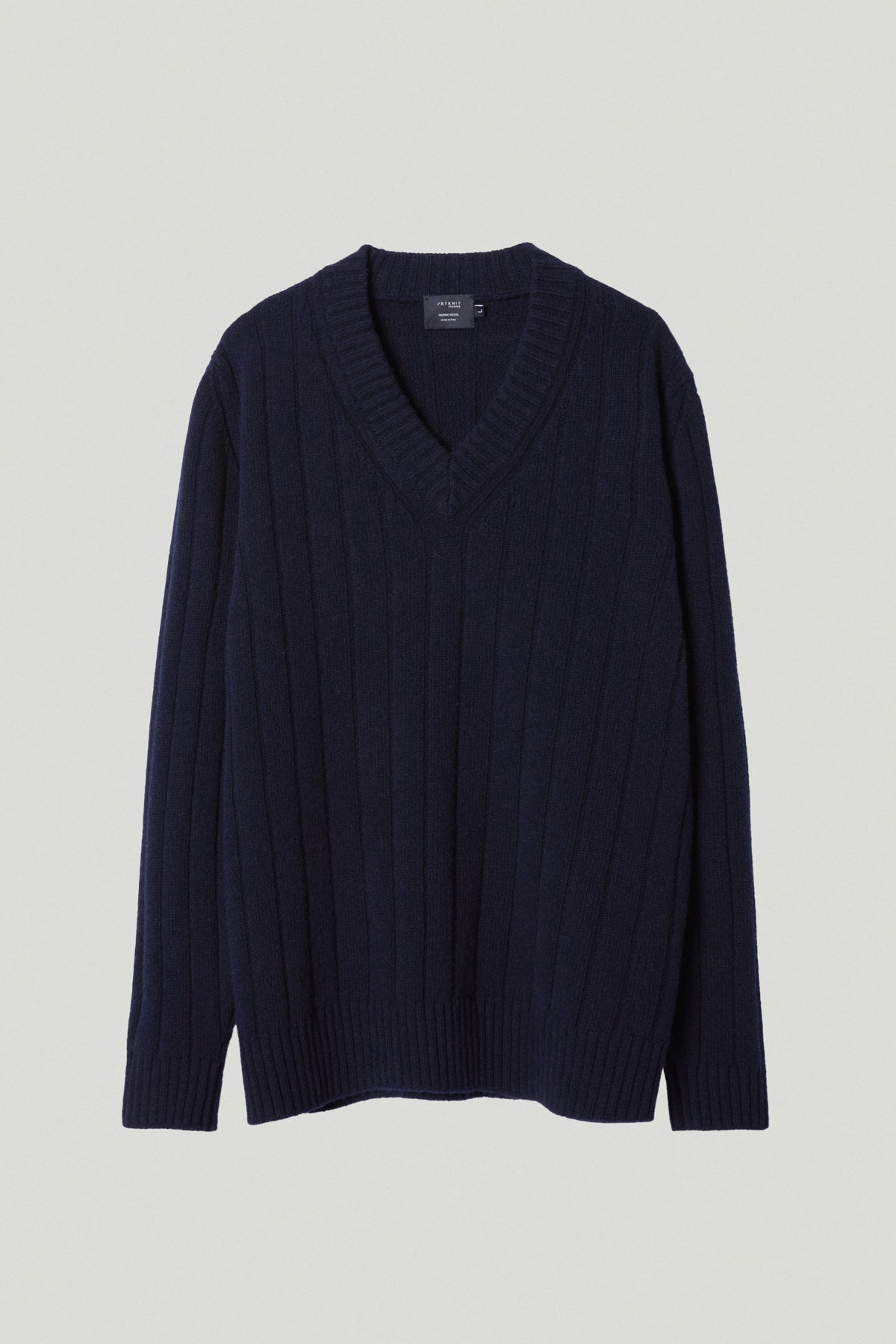 the woolen vintage v neck blue navy