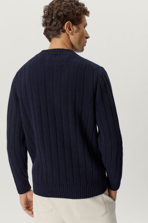 Blue Navy | The Woolen Vintage V-Neck