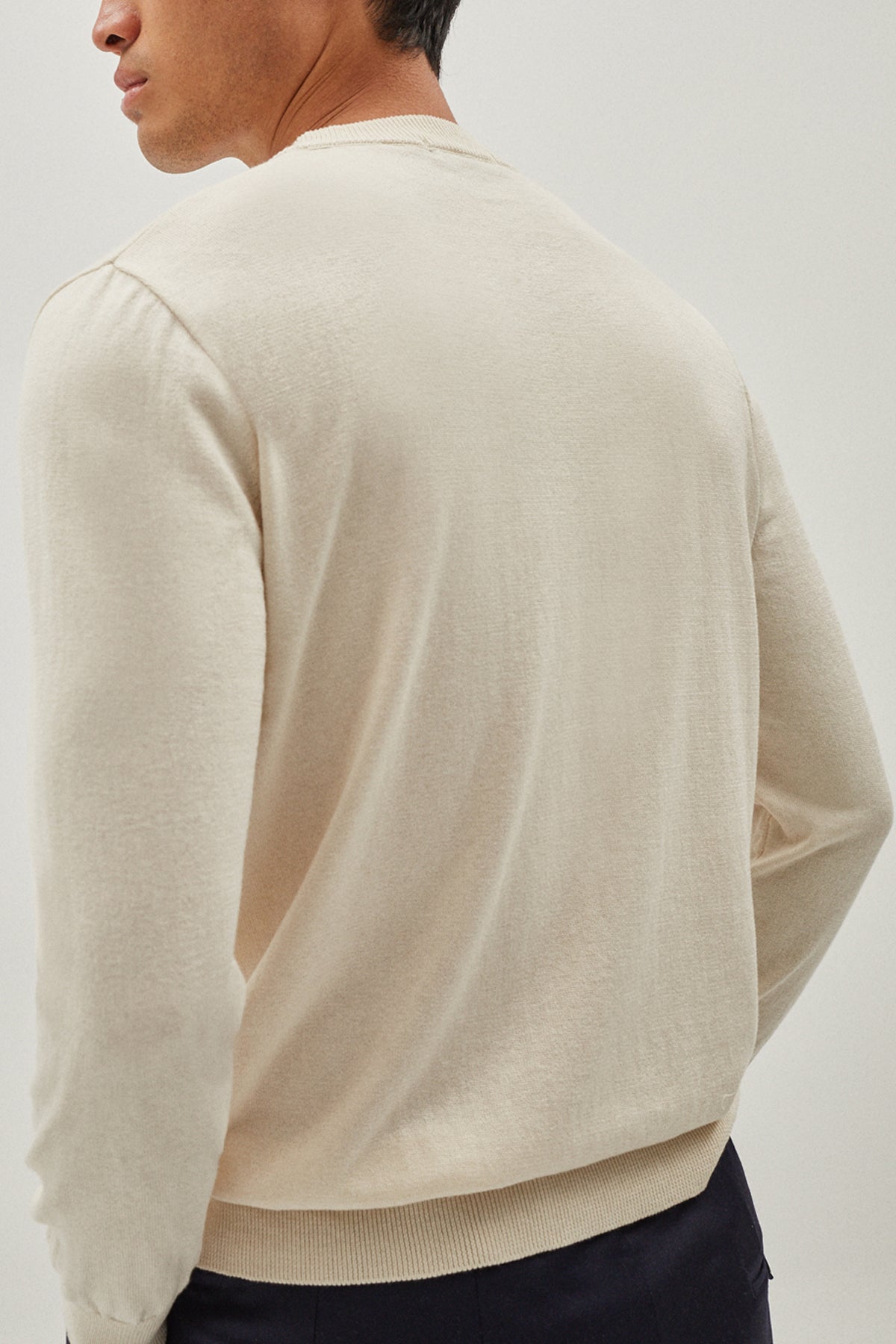 the silk cotton sweater imperfect version 3 milk white