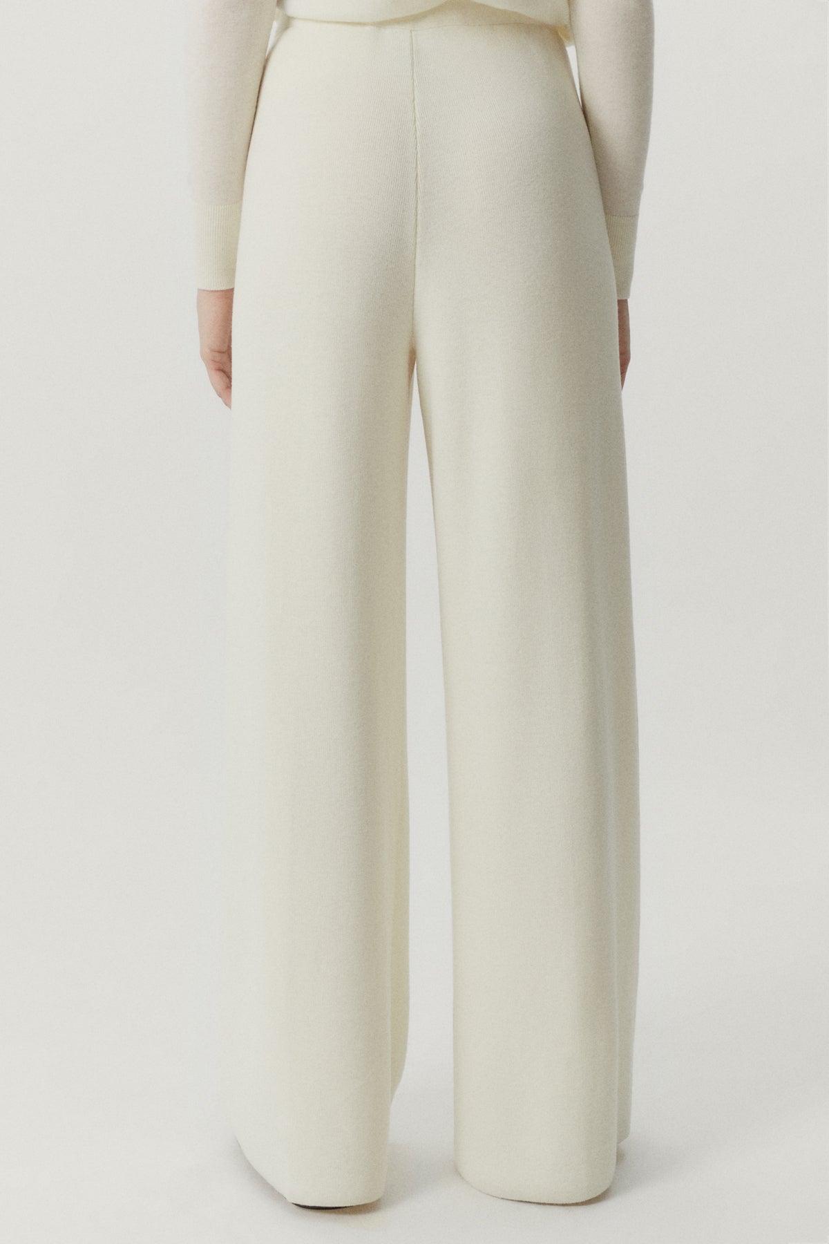 the ultrasoft wool palazzo pants natural white