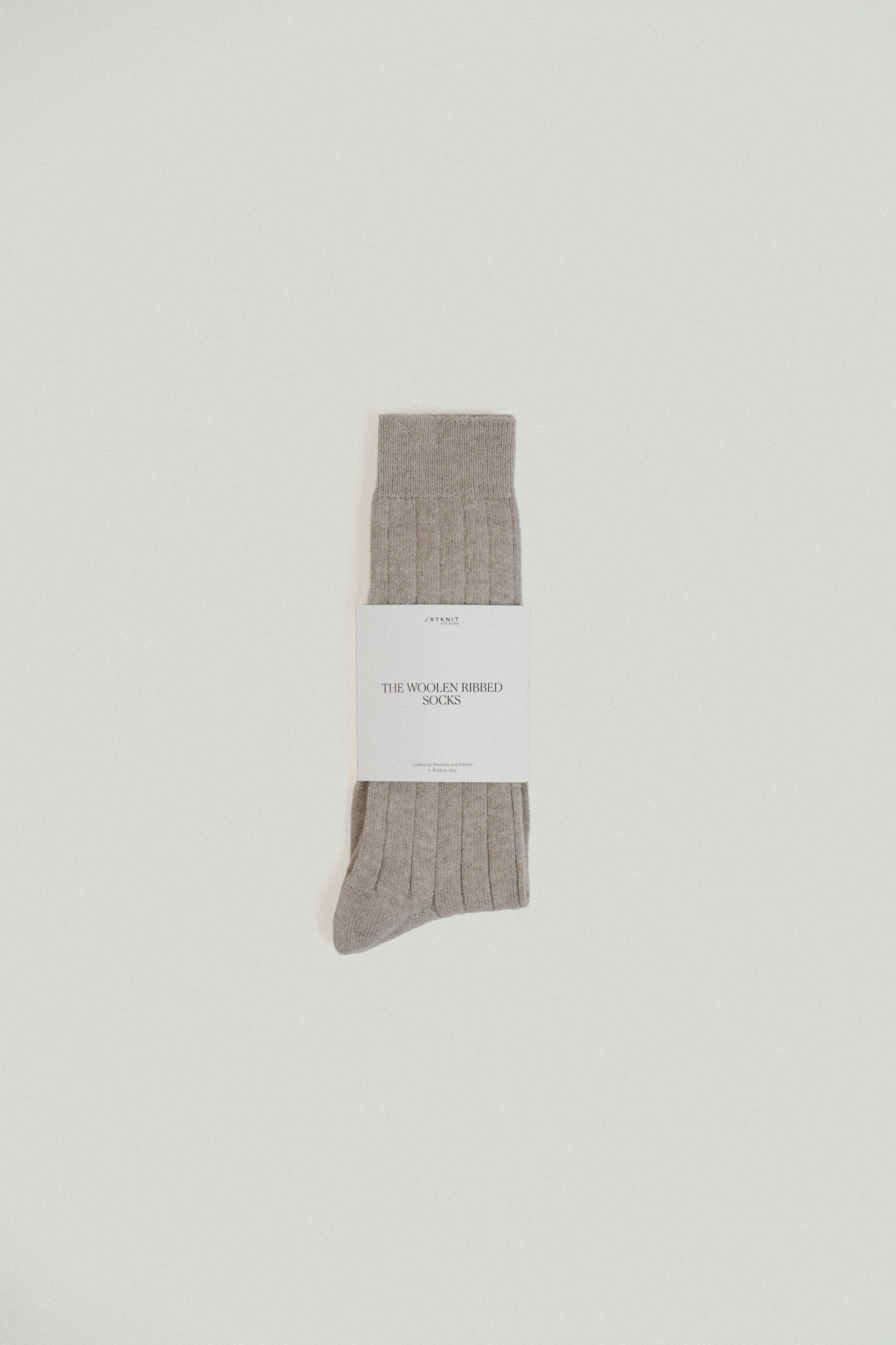 The Woolen Ribbed Socks ecru