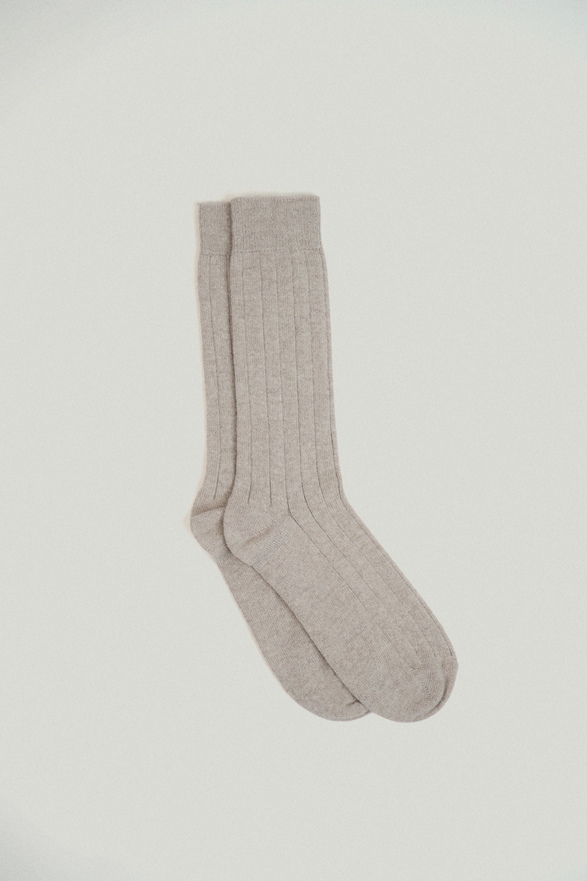 The Woolen Ribbed Socks ecru