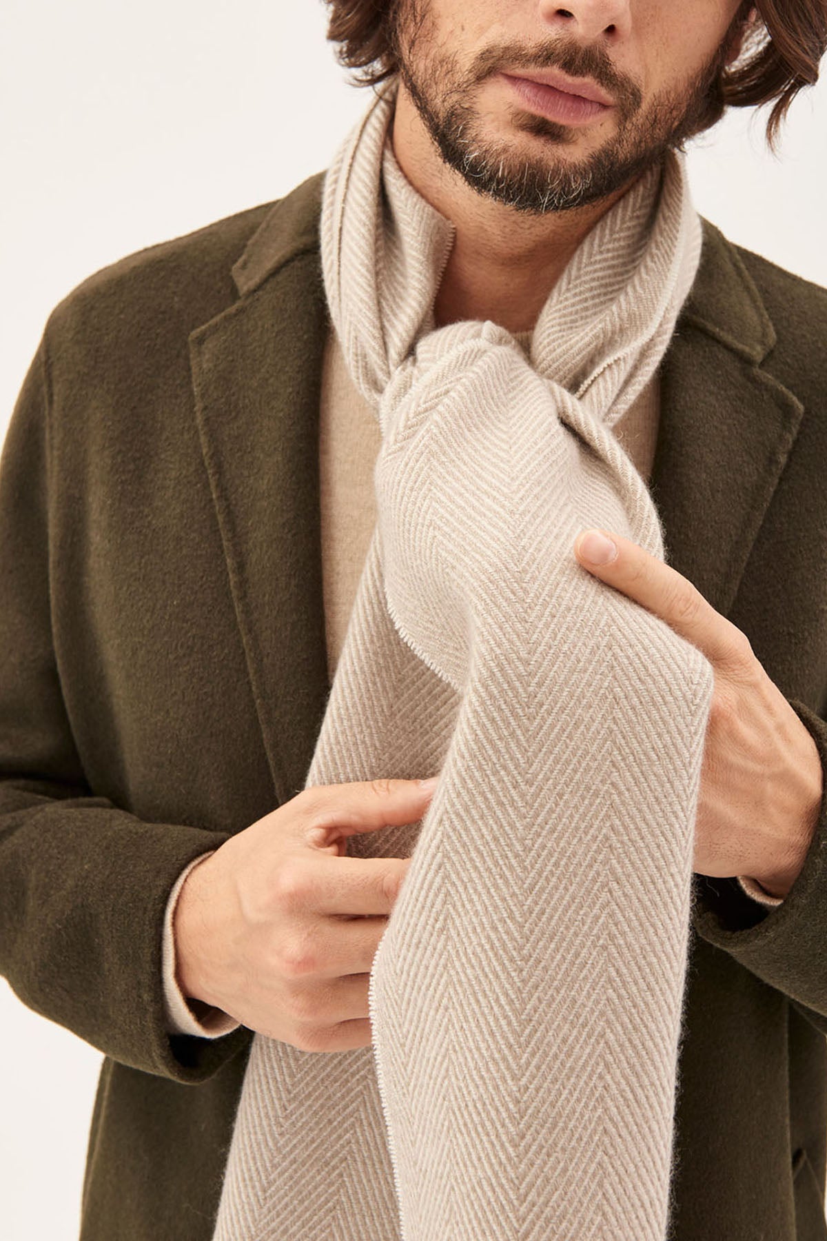 Light Brown | The Cashmere Twill Scarf – Imperfect Version