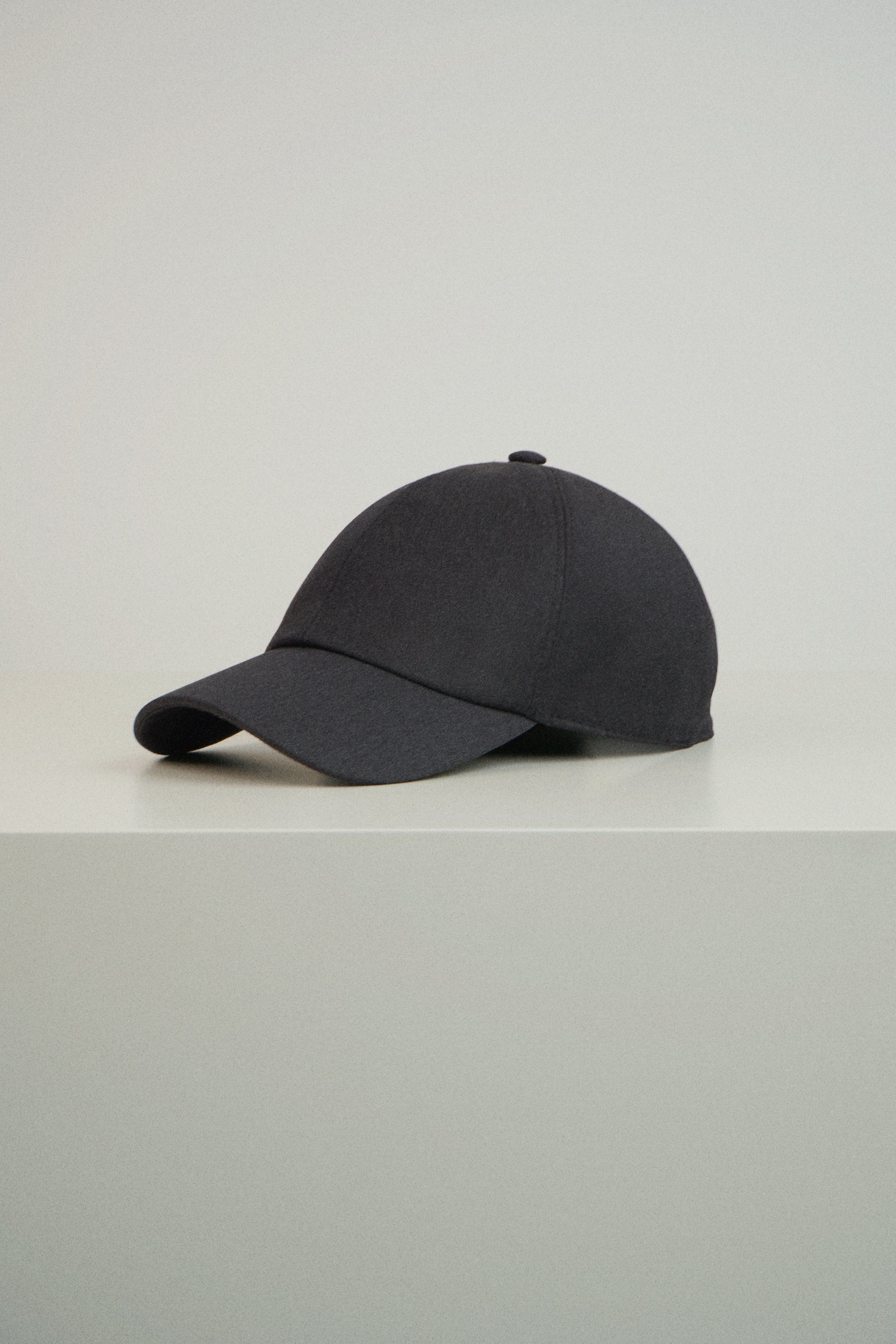 wool grey baseball cap on a light background